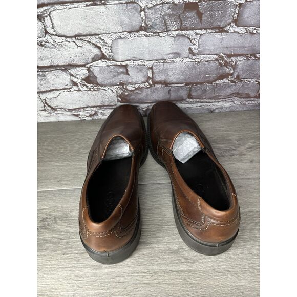 ECCO Brown Leather Slip On Casual Loafers Comfort Shoes Men Sz 47EU/13.5M US main image 12